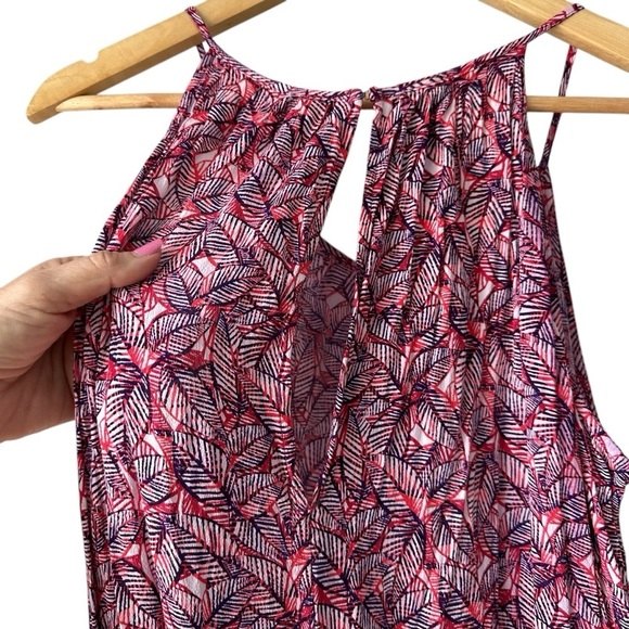 GAP Sleeveless Print Lightweight Halter Jumper Romper, XL - Picture 12 of 16